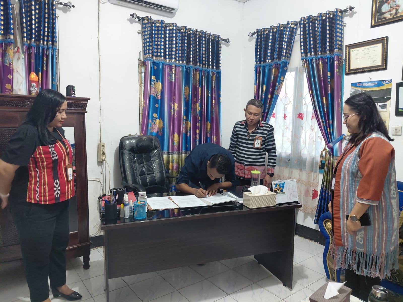 Tanda tangan PKS dengan Bank NTT Cabang Atambua